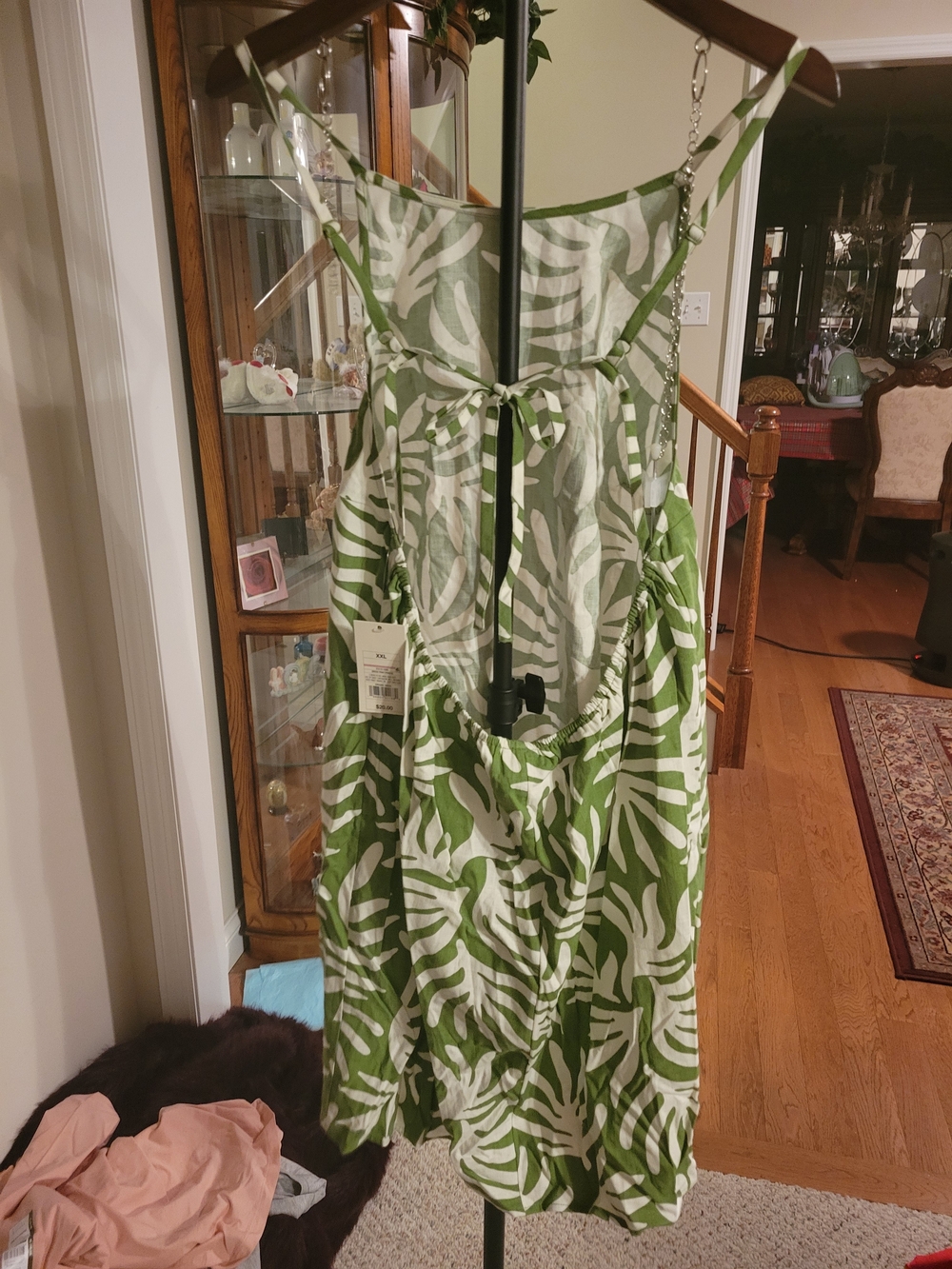 a new day Green and White Tropical Mini Dress - Picture 5 of 5